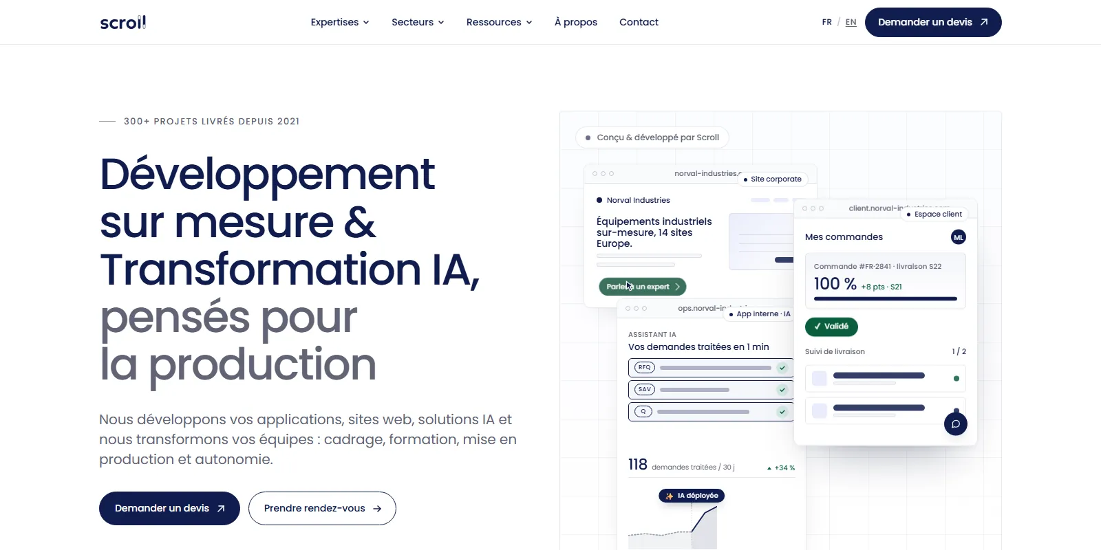 Page d’accueil du site agence-scroll.com